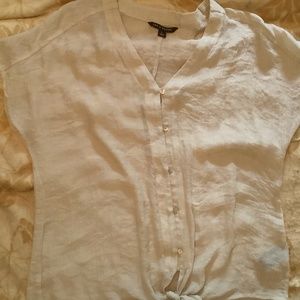 Rachael & Zac beige, lightweight button down top.
